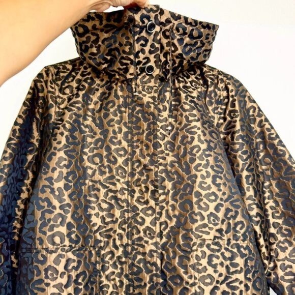 ST. JOHN ANIMAL PRINT METALLIC BROWN AND BLACK JACKET MEDIUM - Picture 8 of 13